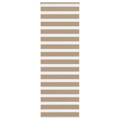vidaXL Doppelrollo Sandbraun 80x230 cm Stoffbreite 75,9 cm Polyester
