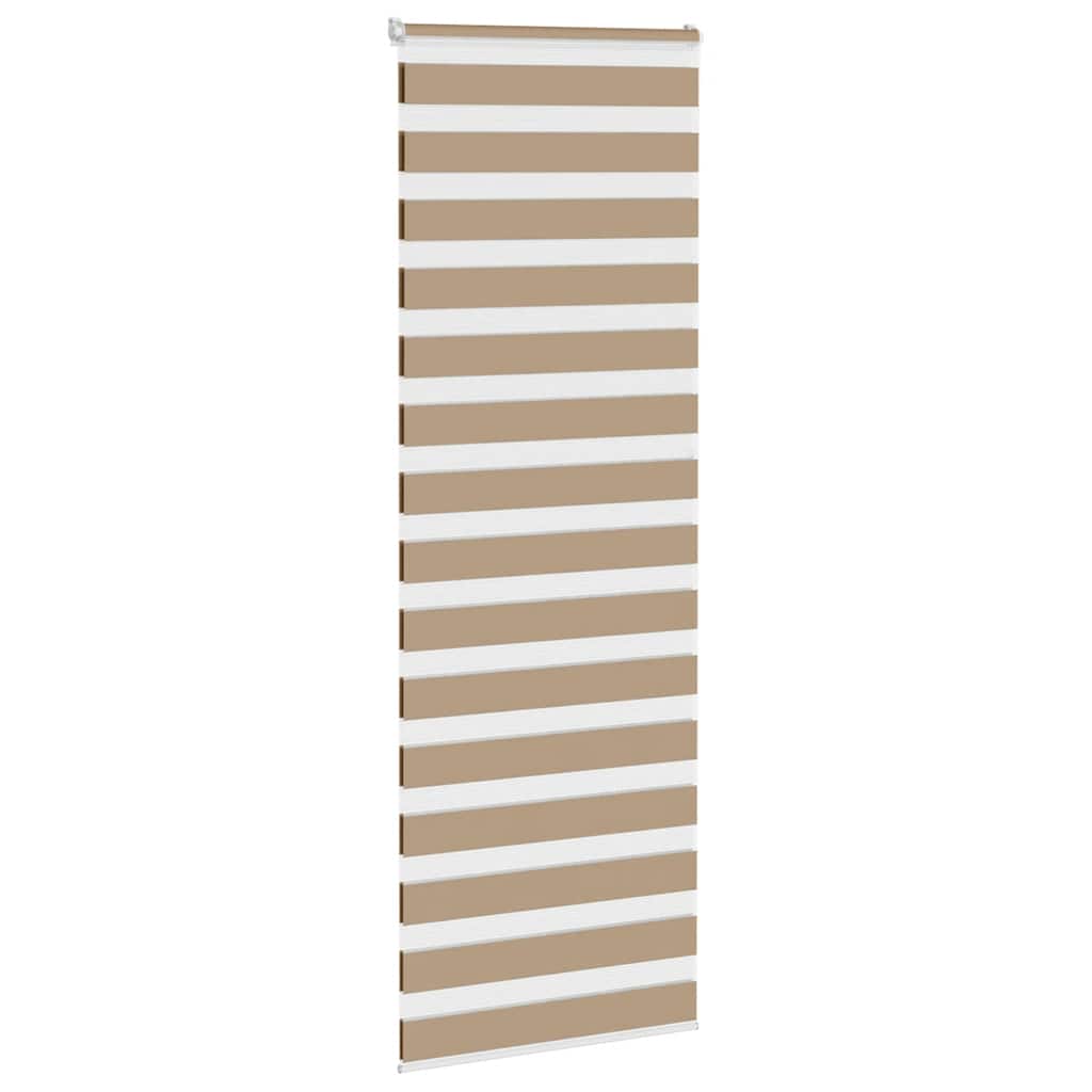 vidaXL Doppelrollo Sandbraun 80x230 cm Stoffbreite 75,9 cm Polyester