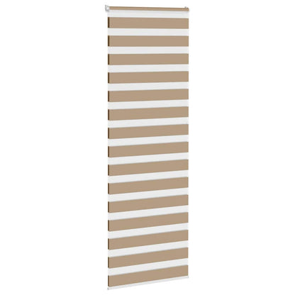 vidaXL Doppelrollo Sandbraun 80x230 cm Stoffbreite 75,9 cm Polyester