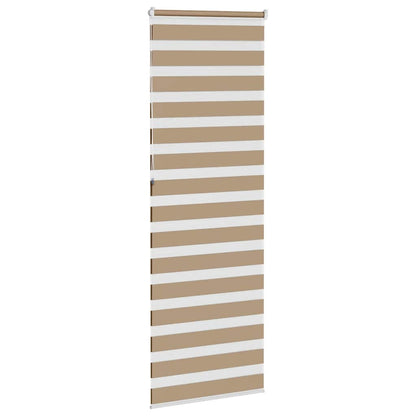 vidaXL Doppelrollo Sandbraun 80x230 cm Stoffbreite 75,9 cm Polyester