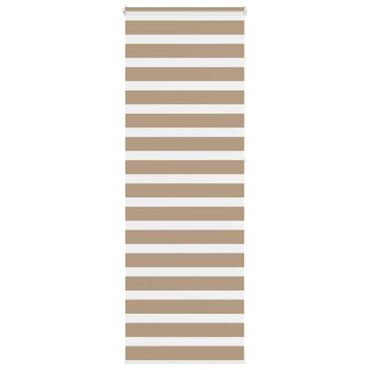 vidaXL Double store enrouleur marron sable 90x230 cm largeur de tissu 85,9 cm polyester
