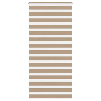 vidaXL Doppelrollo Sandbraun 95x230 cm Stoffbreite 90,9 cm Polyester