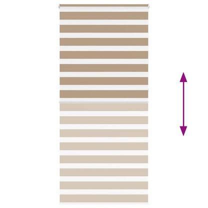 vidaXL Doppelrollo Sandbraun 105x230 cm Stoffbreite 100,9 cm Polyester