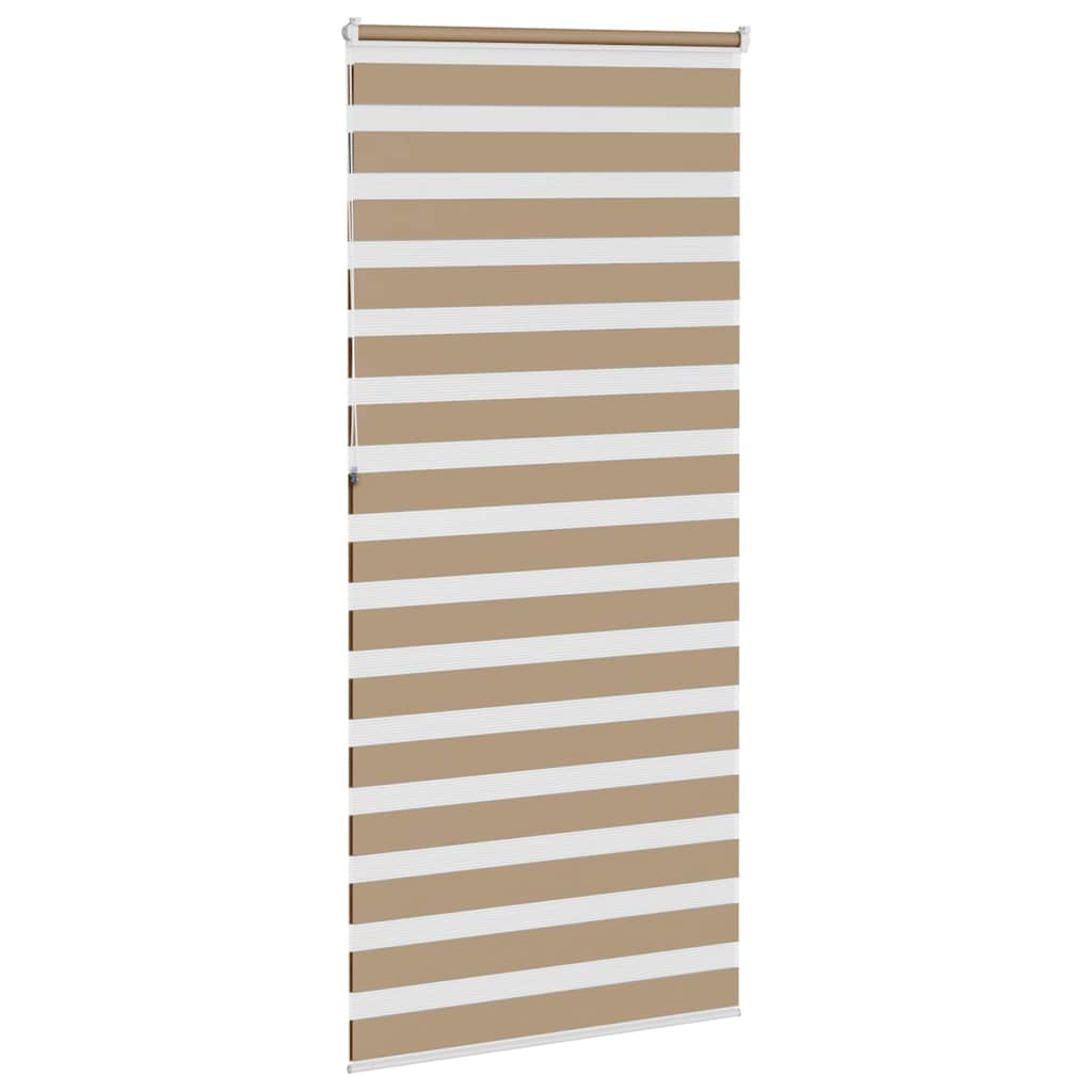 vidaXL Doppelrollo Sandbraun 115x230 cm Stoffbreite 110,9 cm Polyester