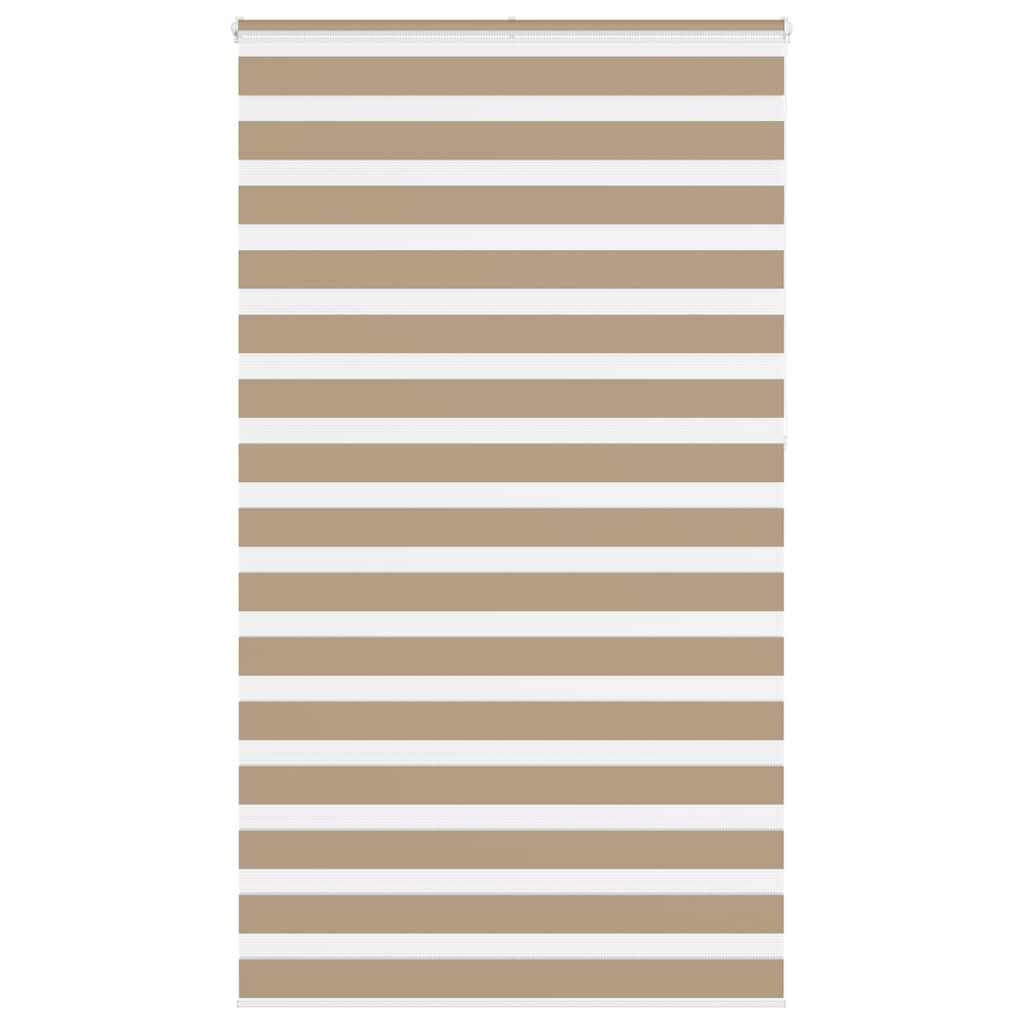 vidaXL Doppelrollo Sandbraun 120x230 cm Stoffbreite 115,9 cm Polyester