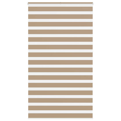 vidaXL Doppelrollo Sandbraun 120x230 cm Stoffbreite 115,9 cm Polyester