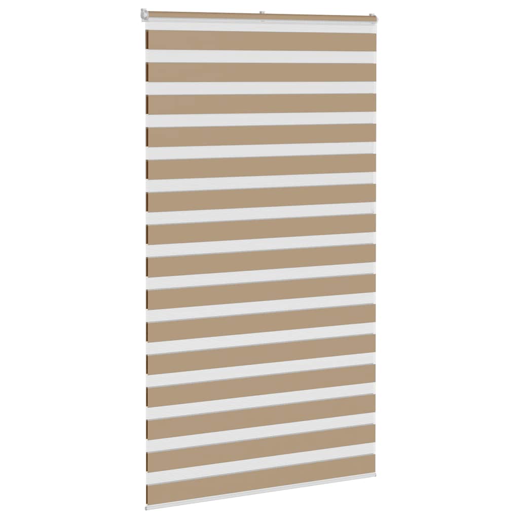 vidaXL Doppelrollo Sandbraun 120x230 cm Stoffbreite 115,9 cm Polyester