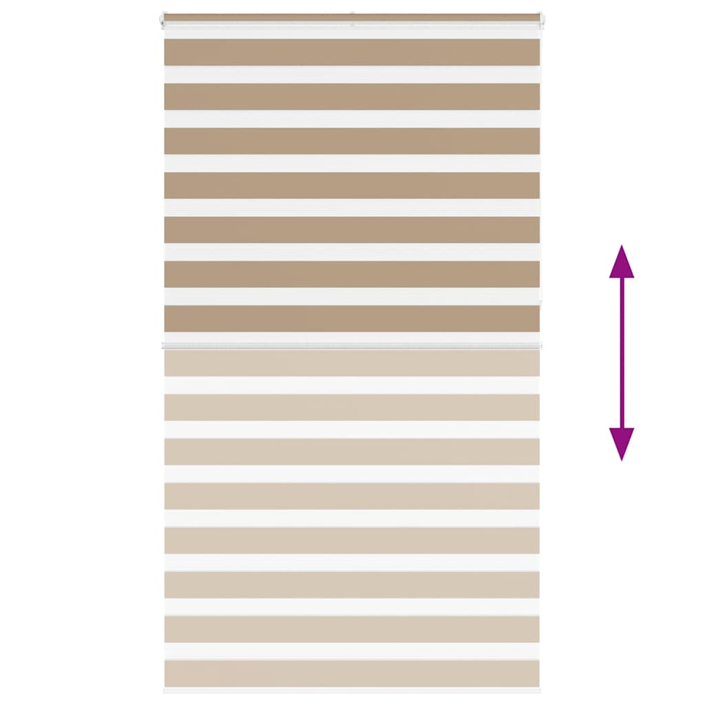 vidaXL Doppelrollo Sandbraun 120x230 cm Stoffbreite 115,9 cm Polyester