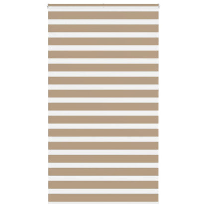 vidaXL Doppelrollo Sandbraun 125x230 cm Stoffbreite 120,9 cm Polyester