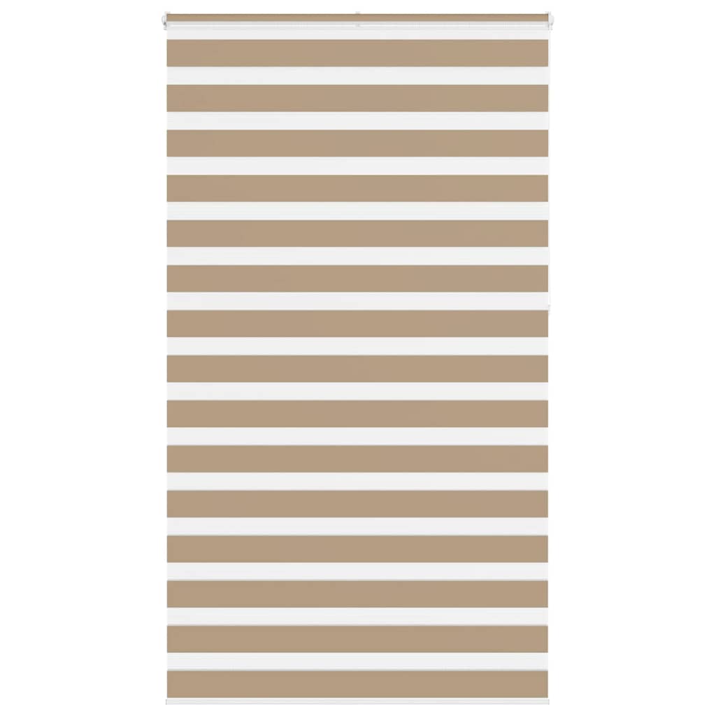 vidaXL Doppelrollo Sandbraun 130x230 cm Stoffbreite 125,9 cm Polyester