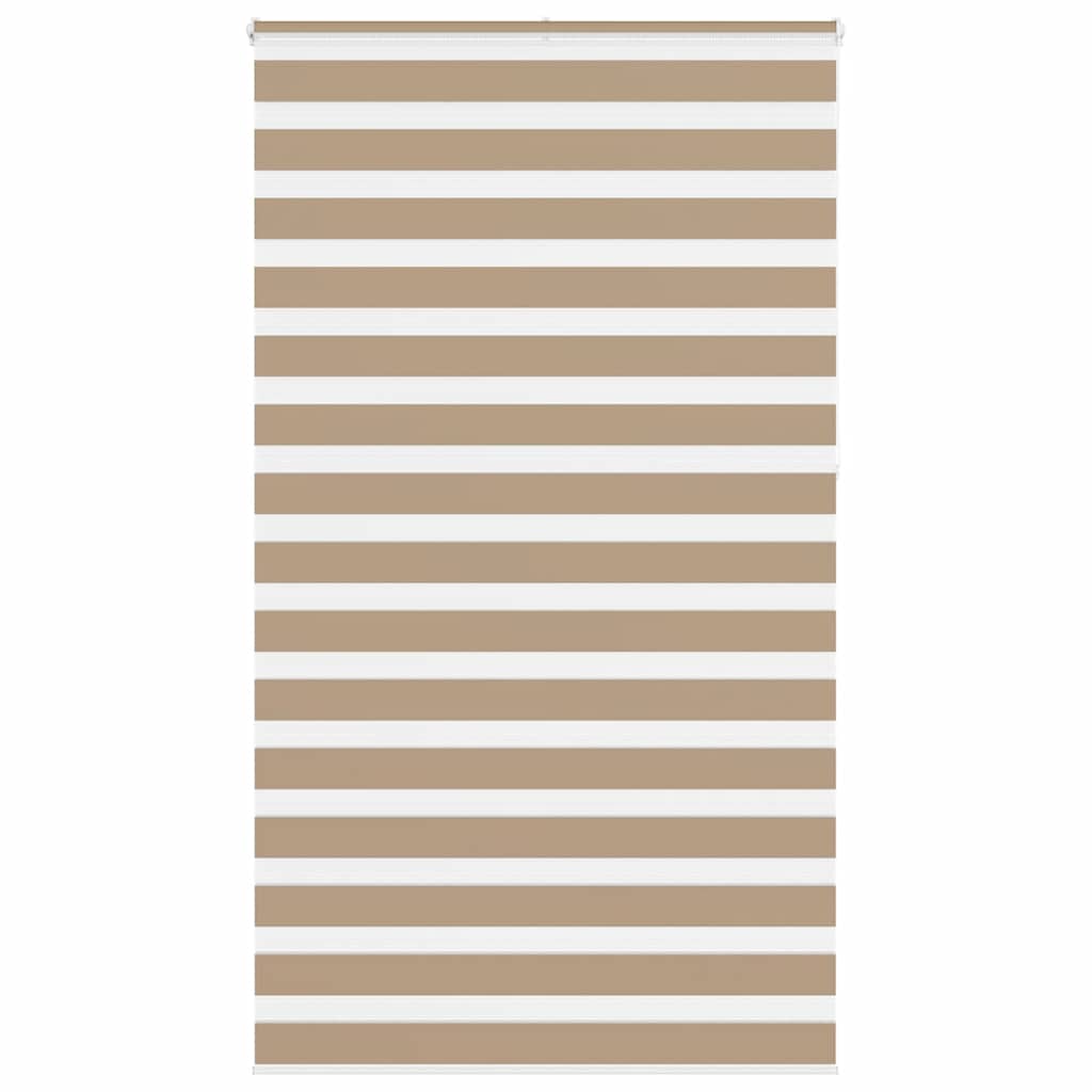 vidaXL Doppelrollo Sandbraun 135x230 cm Stoffbreite 130,9 cm Polyester