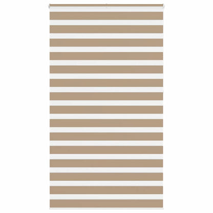 vidaXL Doppelrollo Sandbraun 135x230 cm Stoffbreite 130,9 cm Polyester