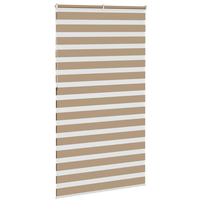 vidaXL Doppelrollo Sandbraun 135x230 cm Stoffbreite 130,9 cm Polyester