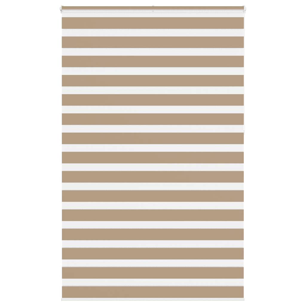 vidaXL Double store enrouleur marron sable 140x230 cm largeur de tissu 135,9 cm polyester