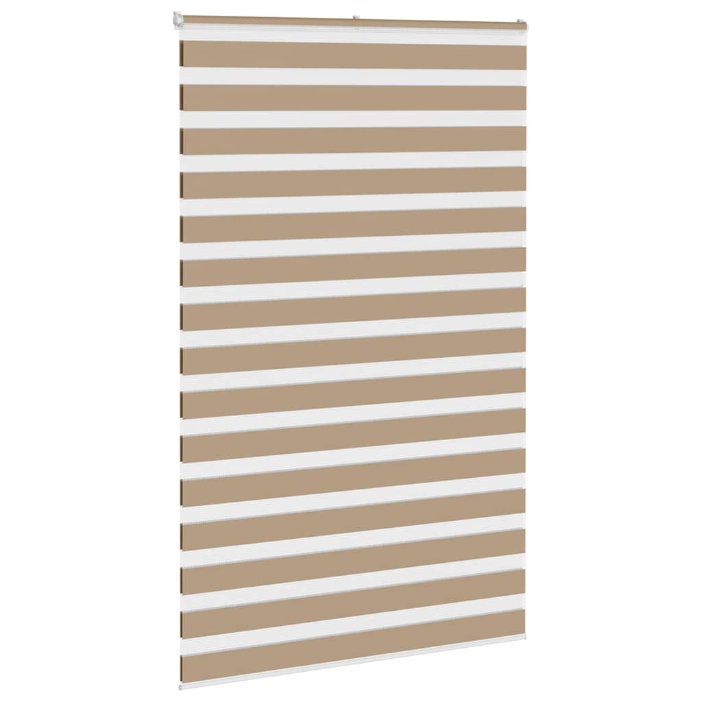 vidaXL Double store enrouleur marron sable 140x230 cm largeur de tissu 135,9 cm polyester