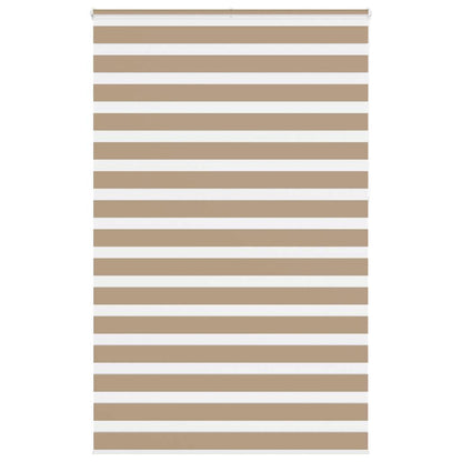 vidaXL Doppelrollo Sandbraun 145x230 cm Stoffbreite 140,9 cm Polyester