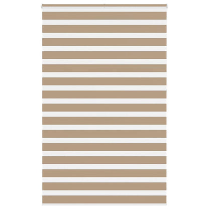 vidaXL Doppelrollo Sandbraun 150x230 cm Stoffbreite 145,9 cm Polyester