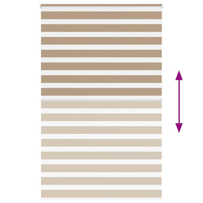 vidaXL Doppelrollo Sandbraun 150x230 cm Stoffbreite 145,9 cm Polyester