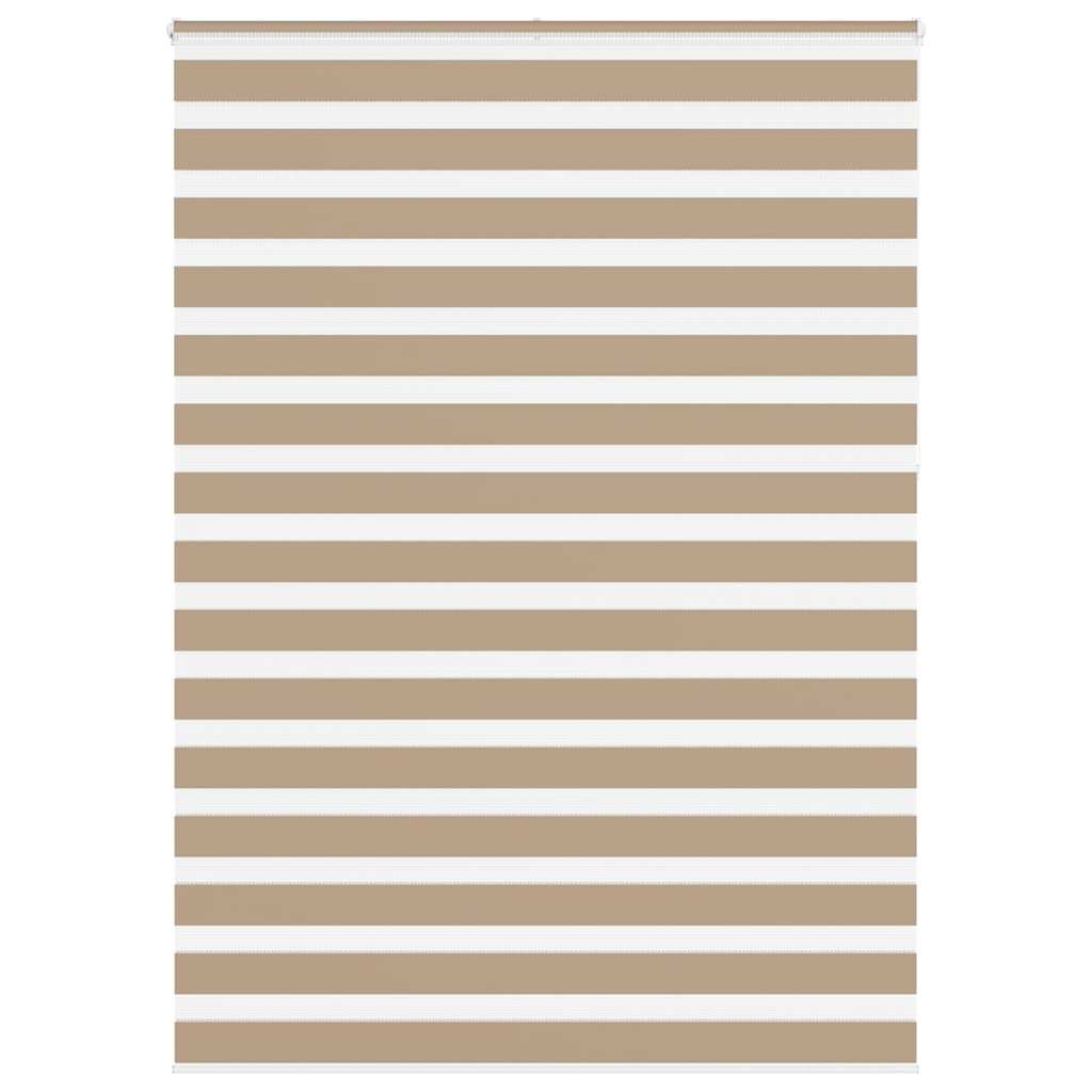 vidaXL Doppelrollo Sandbraun 155x230 cm Stoffbreite 150,9 cm Polyester