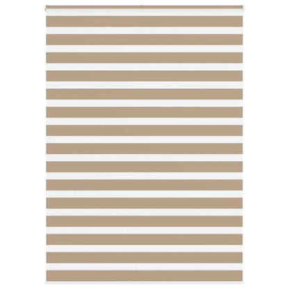vidaXL Doppelrollo Sandbraun 155x230 cm Stoffbreite 150,9 cm Polyester