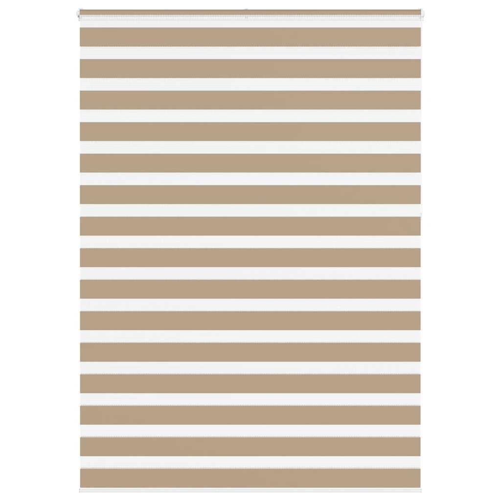 vidaXL Doppelrollo Sandbraun 160x230 cm Stoffbreite 155,9 cm Polyester