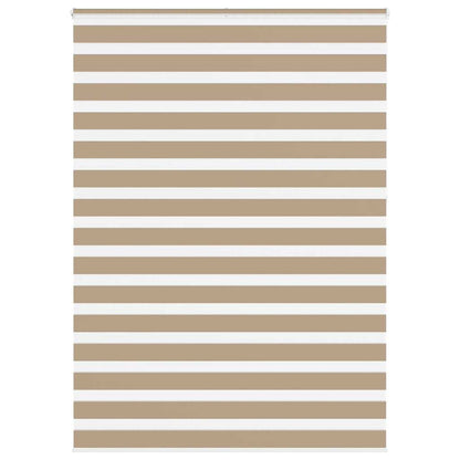 vidaXL Doppelrollo Sandbraun 160x230 cm Stoffbreite 155,9 cm Polyester