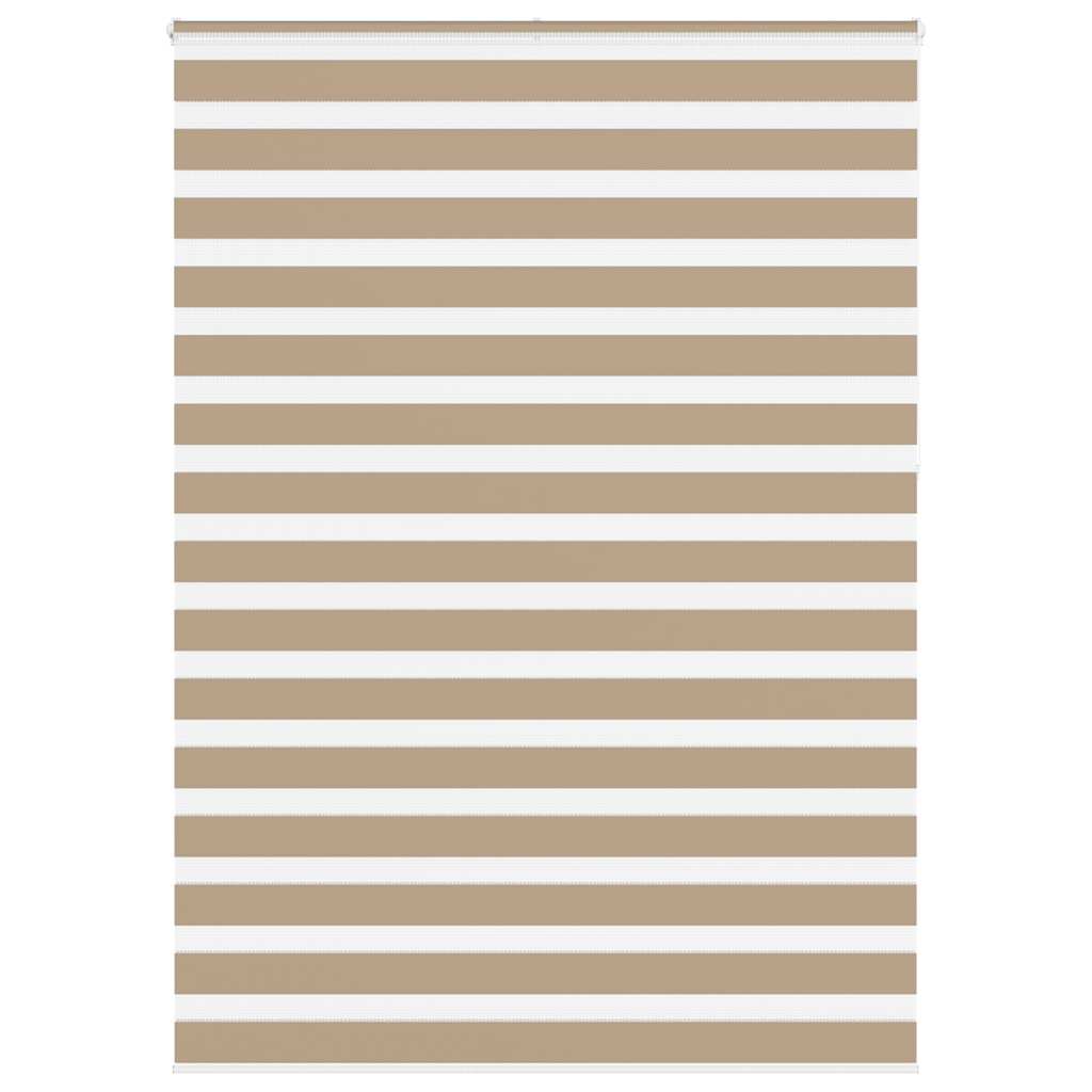 vidaXL Doppelrollo Sandbraun 165x230 cm Stoffbreite 160,9 cm Polyester