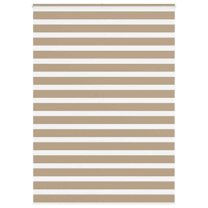vidaXL Doppelrollo Sandbraun 165x230 cm Stoffbreite 160,9 cm Polyester