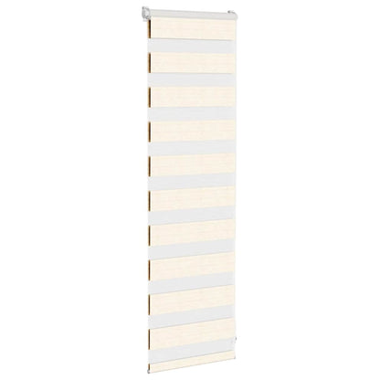 vidaXL Doppelrollo Marmorbeige 40x100 cm Stoffbreite 35,9 cm Polyester