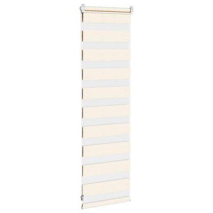vidaXL Doppelrollo Marmorbeige 40x100 cm Stoffbreite 35,9 cm Polyester