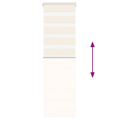 vidaXL Doppelrollo Marmorbeige 40x100 cm Stoffbreite 35,9 cm Polyester