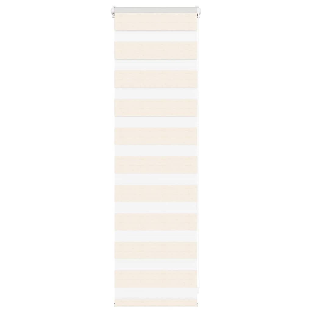 vidaXL Doppelrollo Marmorbeige 45x100 cm Stoffbreite 40,9 cm Polyester