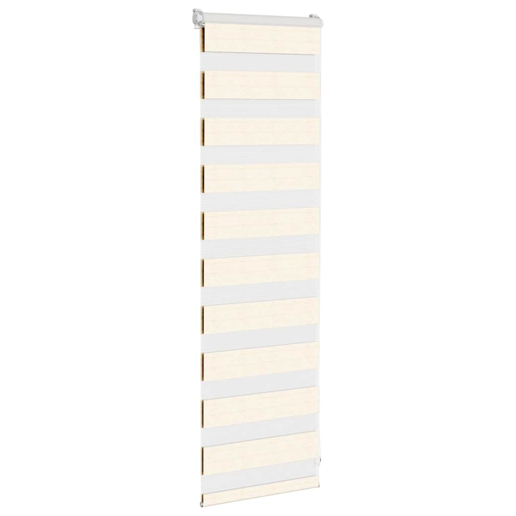 vidaXL Doppelrollo Marmorbeige 45x100 cm Stoffbreite 40,9 cm Polyester