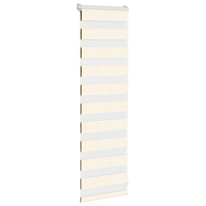 vidaXL Doppelrollo Marmorbeige 45x100 cm Stoffbreite 40,9 cm Polyester