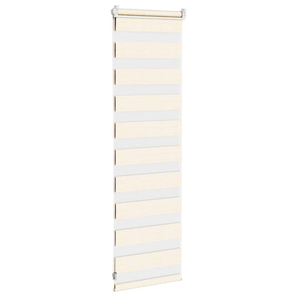 vidaXL Doppelrollo Marmorbeige 45x100 cm Stoffbreite 40,9 cm Polyester