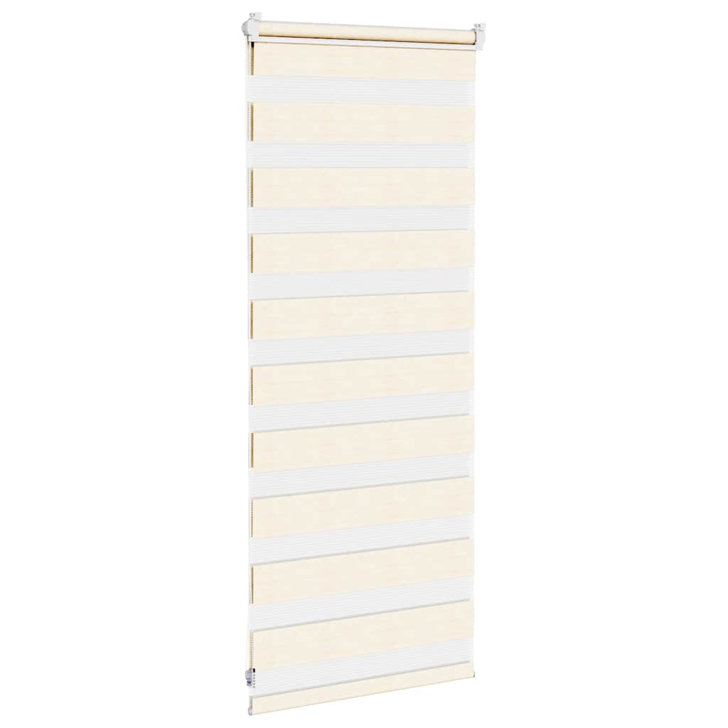 vidaXL Doppelrollo Marmorbeige 55x100 cm Stoffbreite 50,9 cm Polyester