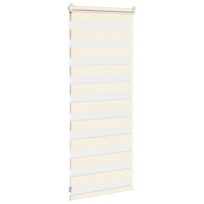 vidaXL Doppelrollo Marmorbeige 55x100 cm Stoffbreite 50,9 cm Polyester