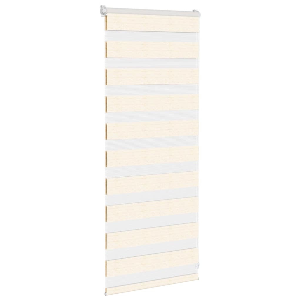 vidaXL Doppelrollo Marmorbeige 60x100 cm Stoffbreite 55,9 cm Polyester