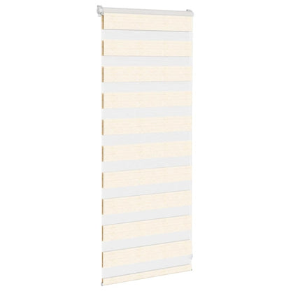 vidaXL Doppelrollo Marmorbeige 60x100 cm Stoffbreite 55,9 cm Polyester