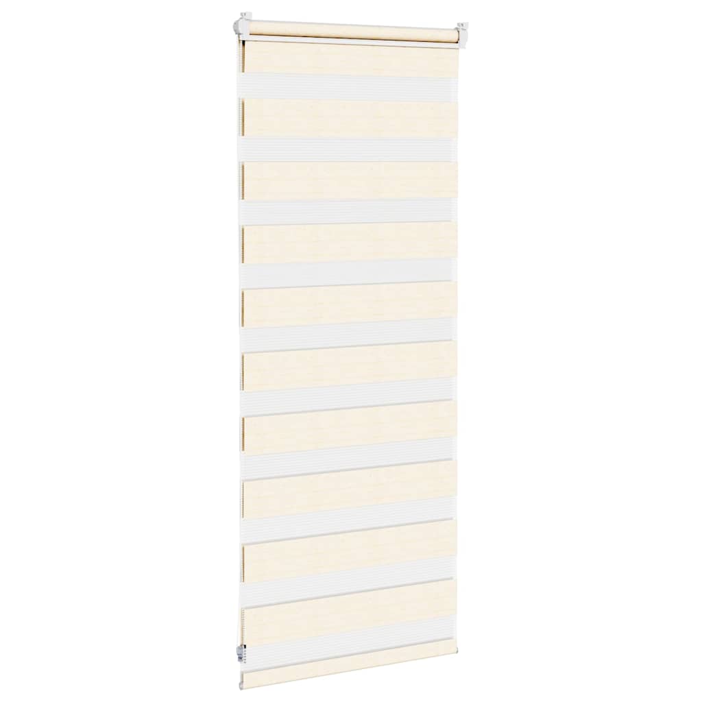 vidaXL Doppelrollo Marmorbeige 60x100 cm Stoffbreite 55,9 cm Polyester