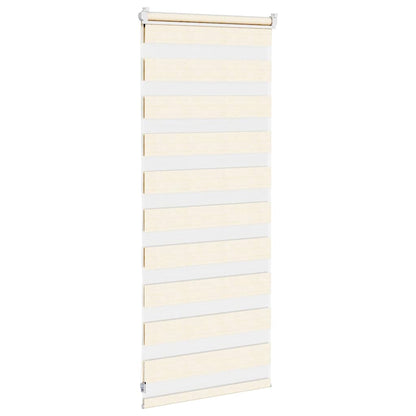 vidaXL Doppelrollo Marmorbeige 60x100 cm Stoffbreite 55,9 cm Polyester