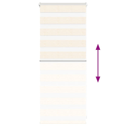 vidaXL Doppelrollo Marmorbeige 60x100 cm Stoffbreite 55,9 cm Polyester