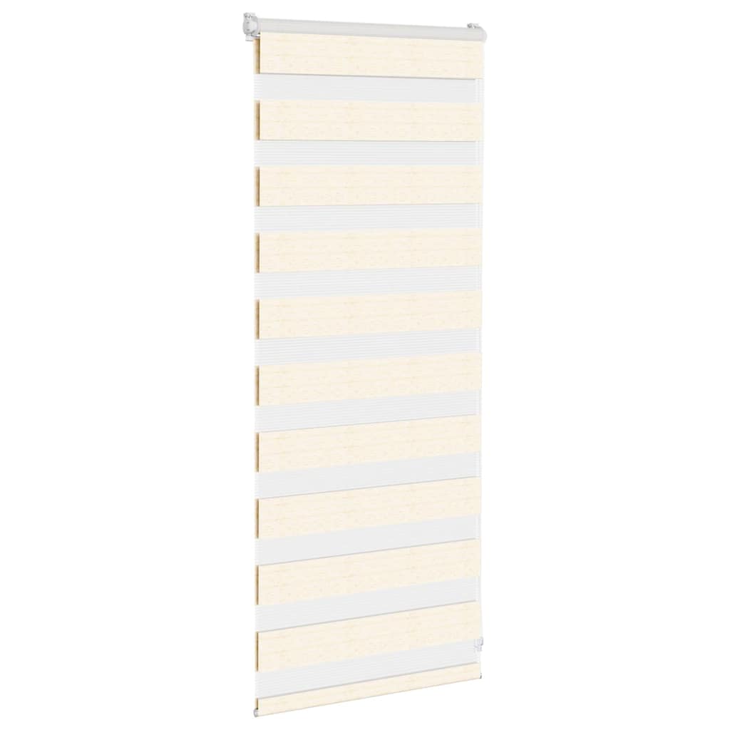 vidaXL Doppelrollo Marmorbeige 65x100 cm Stoffbreite 60,9 cm Polyester
