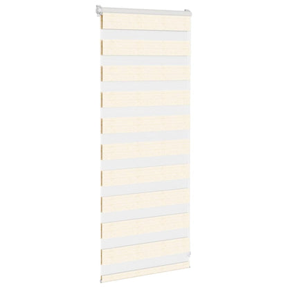 vidaXL Doppelrollo Marmorbeige 65x100 cm Stoffbreite 60,9 cm Polyester