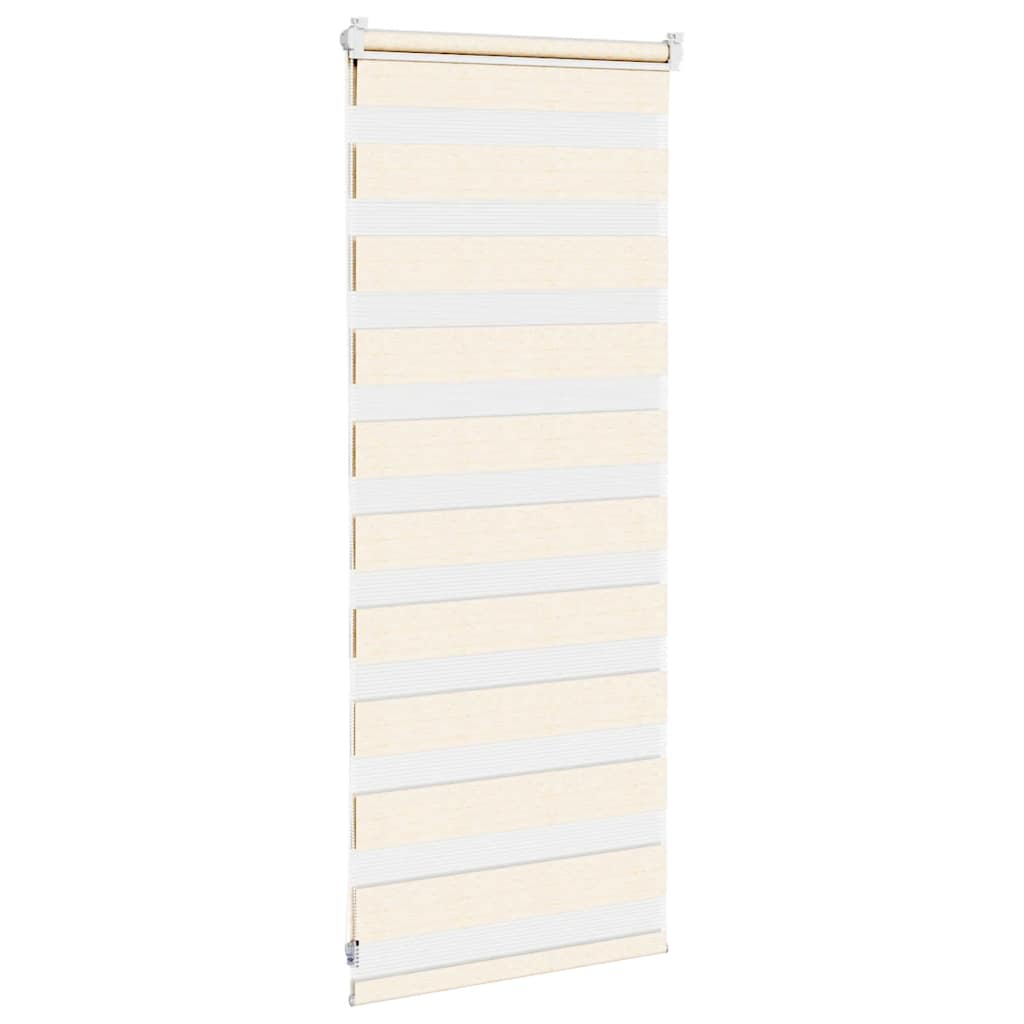 vidaXL Doppelrollo Marmorbeige 65x100 cm Stoffbreite 60,9 cm Polyester