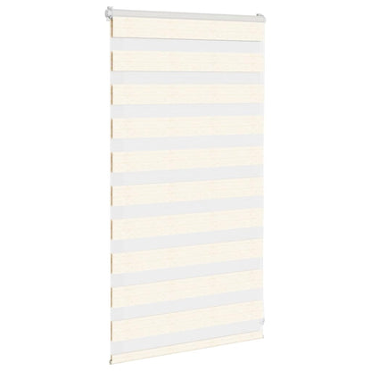 vidaXL Doppelrollo Marmorbeige 75x100 cm Stoffbreite 70,9 cm Polyester