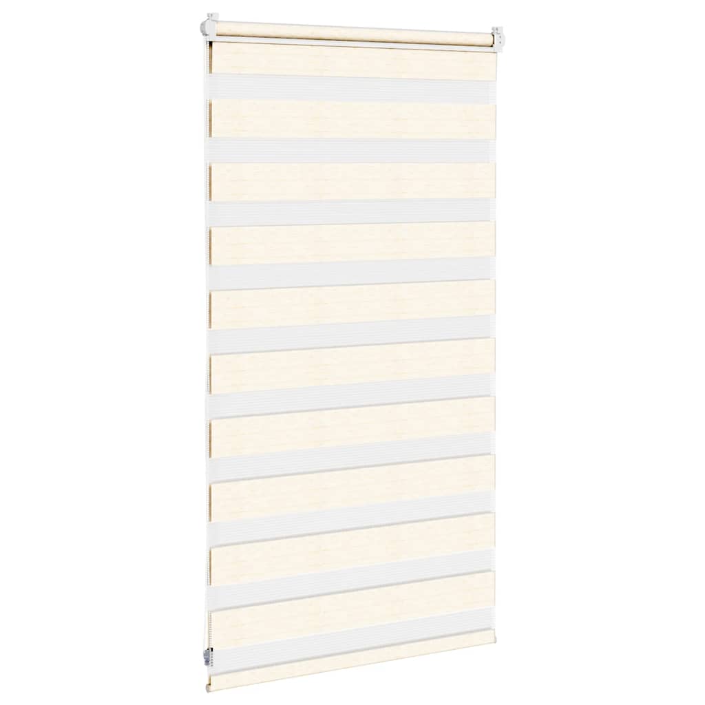 vidaXL Doppelrollo Marmorbeige 75x100 cm Stoffbreite 70,9 cm Polyester