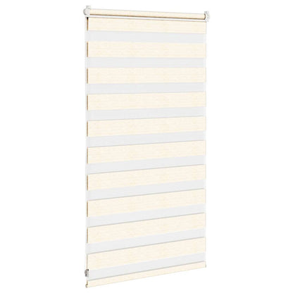 vidaXL Doppelrollo Marmorbeige 85x100 cm Stoffbreite 80,9 cm Polyester