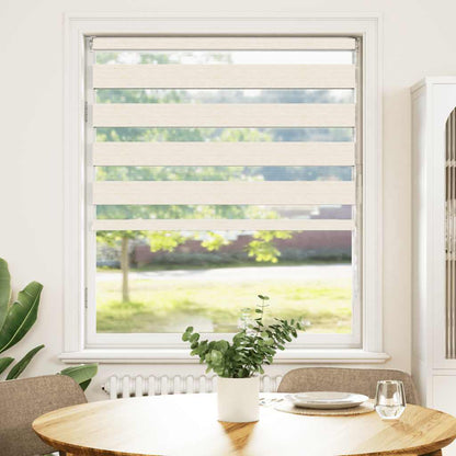 vidaXL Doppelrollo Marmorbeige 105x100cm Stoffbreite 100,9 cm Polyester