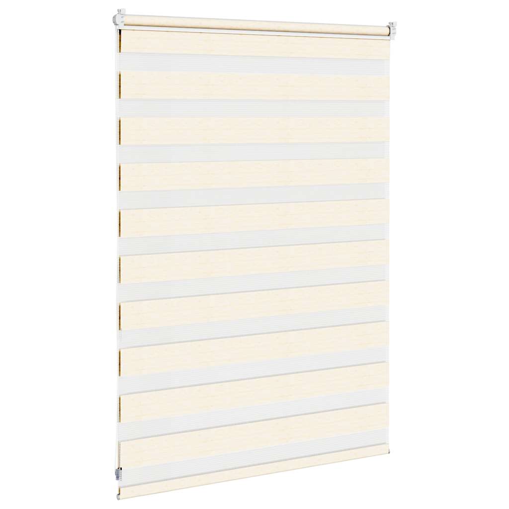vidaXL Doppelrollo Marmorbeige 115x100cm Stoffbreite 110,9 cm Polyester